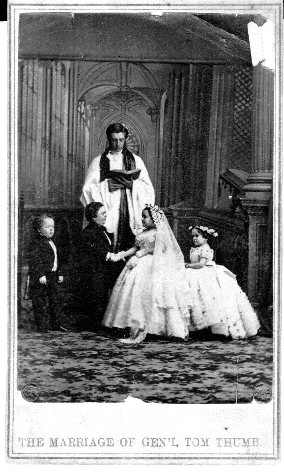 Tom Thumb's wedding ceremony in church, 1863