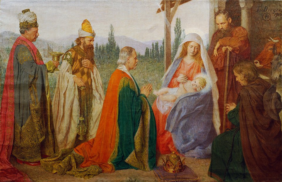 Tom von Dreger - Die Anbetung der heiligen drei Könige - 7967 - Österreichische Galerie Belvedere