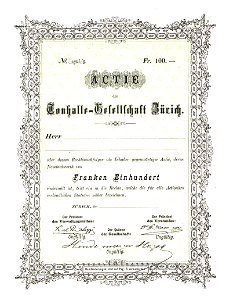 Tonhalle-Gesellschaft Zürich 1890
