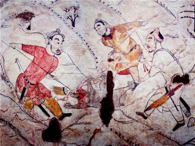 Tomb of Northern Qi Dynasty in Jiuyuangang, Xinzhou, Mural 11