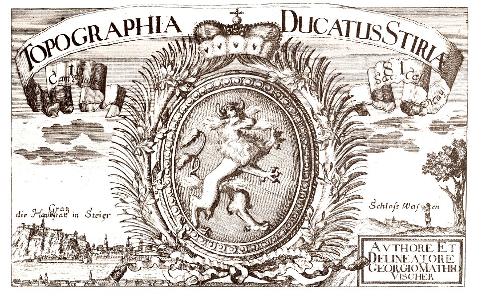 Topographia Ducatus Stiriae - Anfang-Titel 1