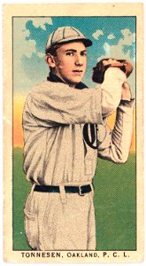 Tonnesen, Oakland Team, baseball card portrait LCCN2008677301