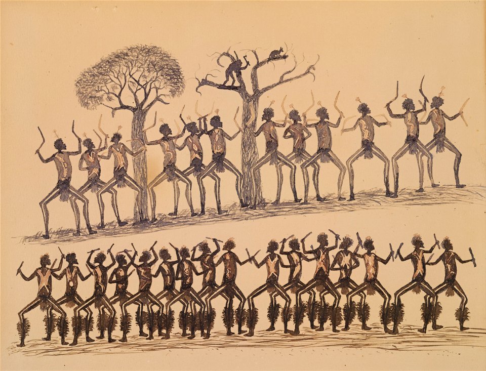Tommy McRae - Ceremony; Hunting possum - Google Art Project