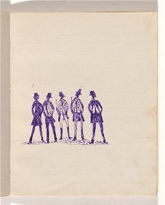 Tommy McRAE - Kwatkwat people - (Coated figures) Sketchbook mainly of activities of Aboriginals and Whites - Google Art Project