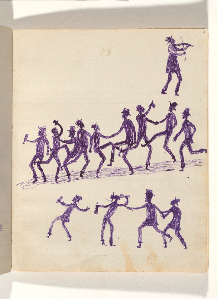 Tommy McRAE - Kwatkwat people - (Drunken revellers) Sketchbook mainly of activities of Aboriginals and Whites - Google Art Project