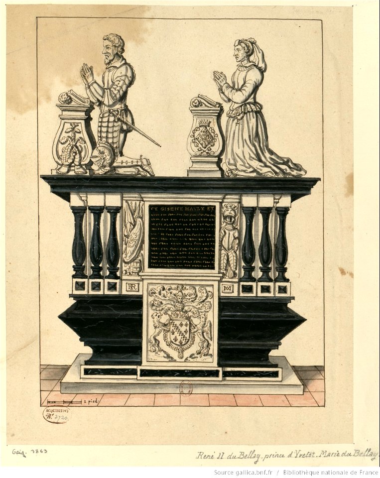 Tombeau de René II du Bellay et de son épouse Marie