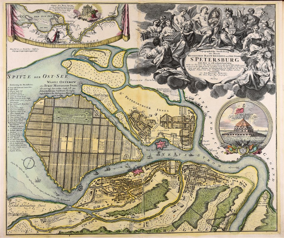 Topographische Vorstellung der Neuen Russischen Haupt-Residenz- und See-Stadt St. Petersburg samt... - CBT 5873071