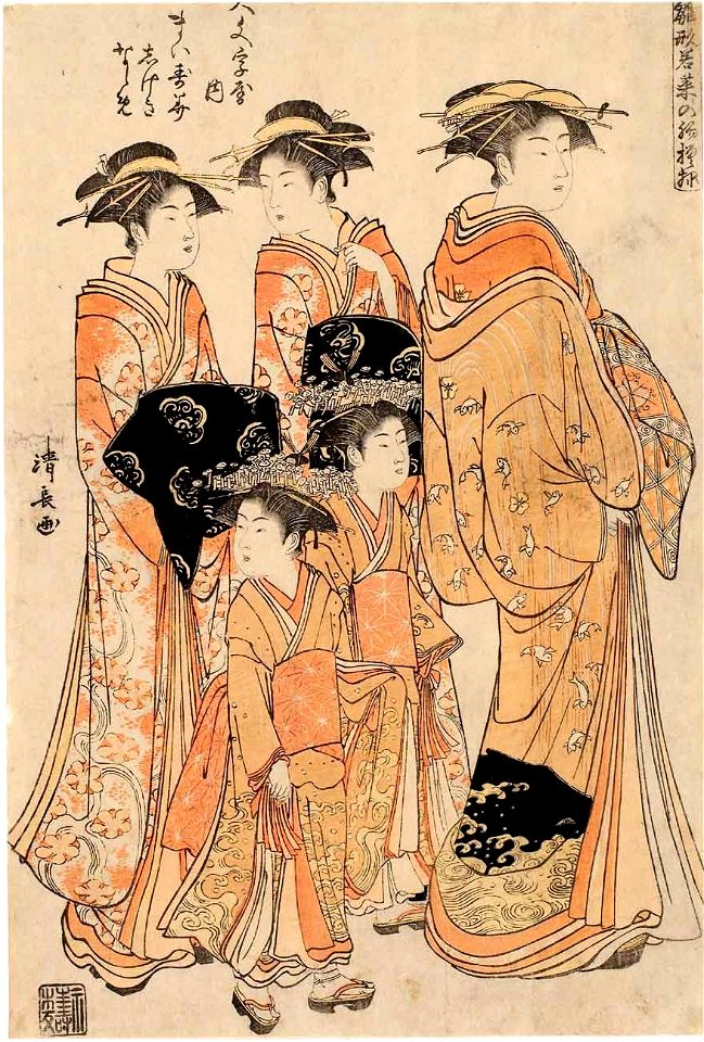 Torii Kiyonaga - The Courtesans Maizumi of the Daimonjiya Brothel