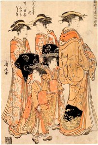 Torii Kiyonaga - The Courtesans Maizumi of the Daimonjiya Brothel
