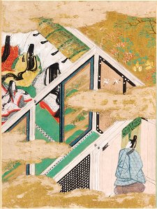 Tosa Mitsunobu - The Typhoon (Nowaki), Illustration to Chapter 28 of the Tale of Genji (Genji monogatari) - 1985.352.28.A - Arthur M. Sackler Museum