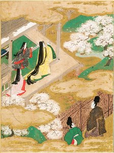 Tosa Mitsunobu - Young Murasaki (Wakamurasaki), Illustration to Chapter 5 of the Tale of Genji (Genji monogatari) - 1985.352.5.A - Harvard Art Museums