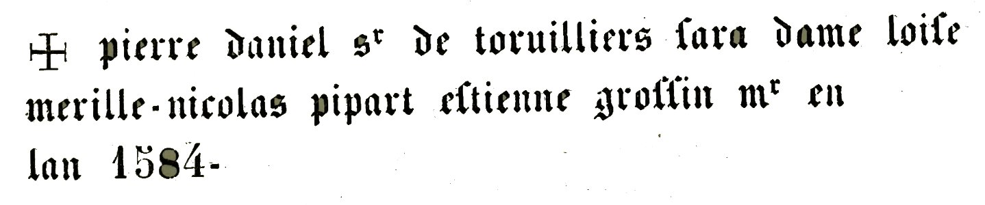 Torvilliers dédicace de cloche 00734