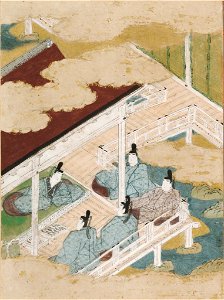 Tosa Mitsunobu - The Pink (Tokonatsu), Illustration to Chapter 26 of the Tale of Genji (Genji monogatari) - 1985.352.26.A - Harvard Art Museums