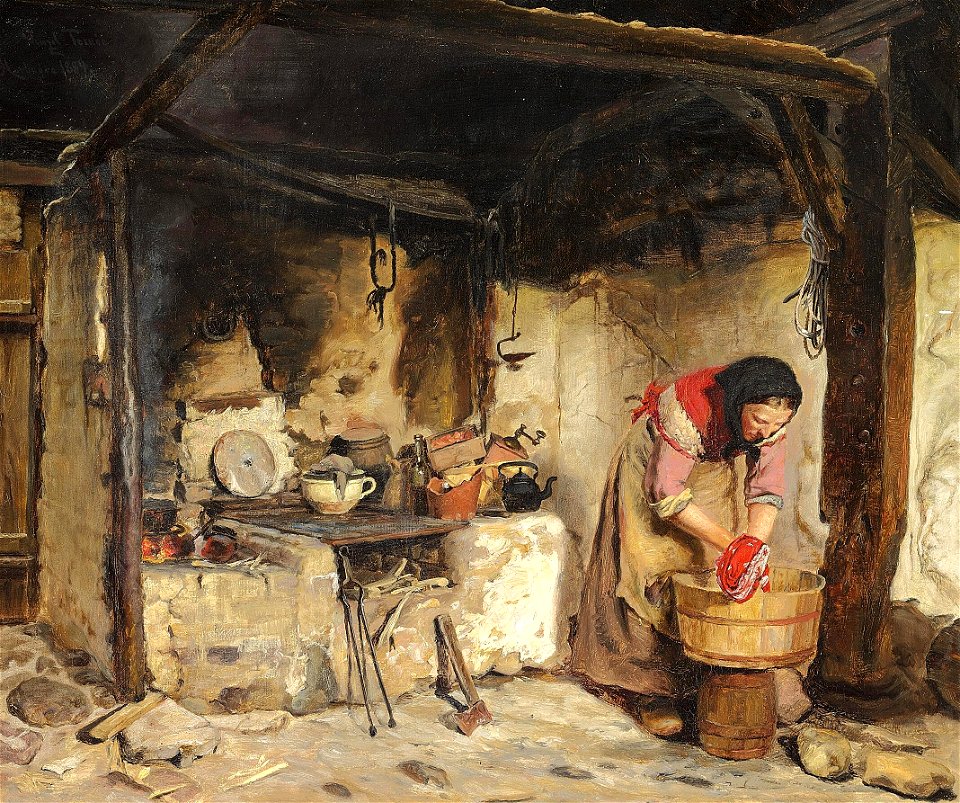Wenzel Tornøe - Gammelt Interieur fra Harboøre - 1884
