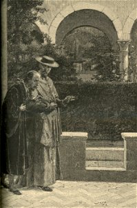 Torquato Tasso nel convento di Sant’Onofrio a Roma visitato dal cardinale Aldobrandini, quadro di Luigi Busi di Bologna c