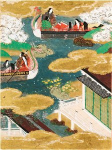 Tosa Mitsunobu - Butterflies (Kochō), Illustration to Chapter 24 of the Tale of Genji (Genji monogatari) - 1985.352.24.A - Harvard Art Museums