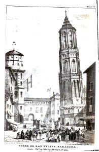 Torre de San Felipe. Zaragoza Edward Locker 1826