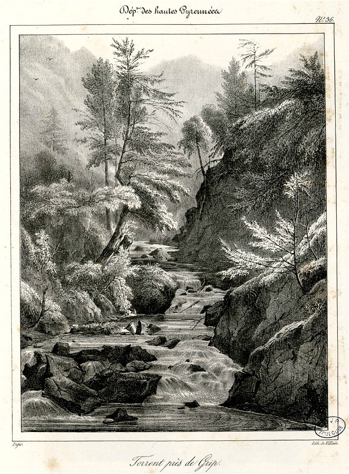 Torrent près de Grip (i.e. Gripp) (Hautes Pyrénées) - Fonds Ancely - B315556101 A DEFER 039