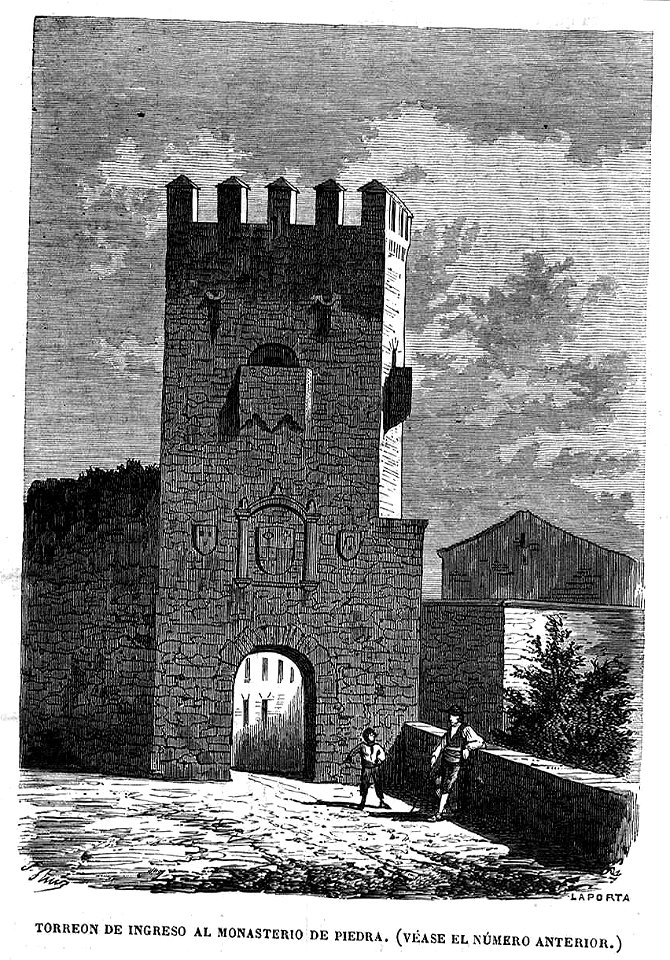 Torreón de ingreso al monasterio de Piedra, de Ruiz