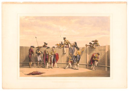 Toreros reposing between the bulls - Lake Price. LCCN99404262