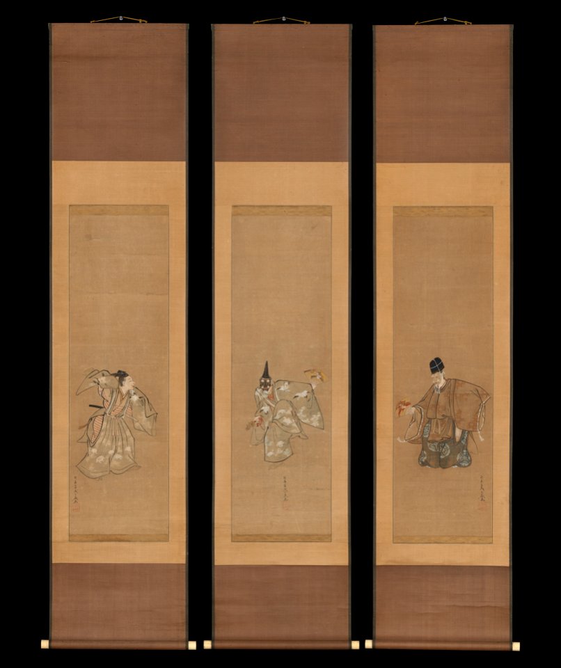 Toriyama Sekien - The Auspicious Noh Dance Okina - 2015.300.135a–c - Metropolitan Museum of Art