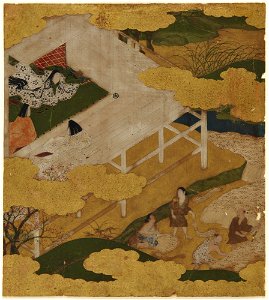 Tosa Mitsuyoshi 土佐光吉 - Chapter Eight “Festival of the Cherry Blossoms” from The Tale of Genji - y1951-49 - Princeton University Art Museum