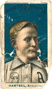 Topsy Hartsel, Philadelphia Athletics, baseball card portrait LCCN2007683819
