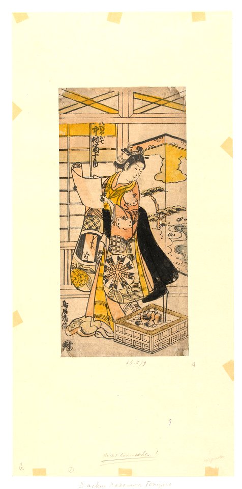 Acteur Nakamura Tomijuro I in de rol van Yaoya Oshichi-Rijksmuseum RP-P-1956-579