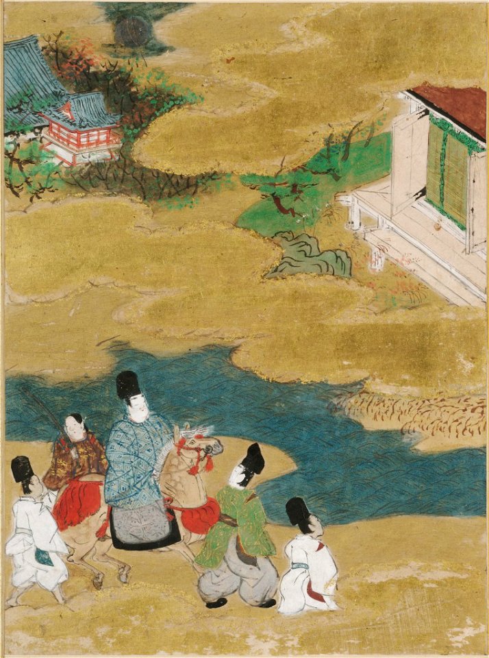 Tosa Mitsunobu - Akashi, Illustration to Chapter 13 of the Tale of Genji (Genji monogatari) - 1985.352.13.A - Arthur M. Sackler Museum