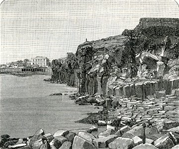 Torre del Greco cava di basalto sulla spiaggia di Calastro
