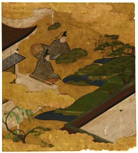 Tosa Mitsuyoshi 土佐光吉 - Chapter Forty-Four “Bamboo River” from The Tale of Genji - y1951-52 - Princeton University Art Museum