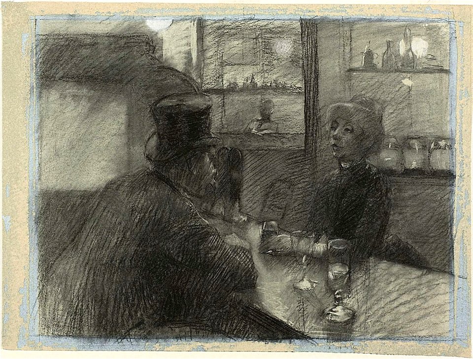 Toulouse-Lautrec - Bar of the Café of the rue de Rome, c. 1886