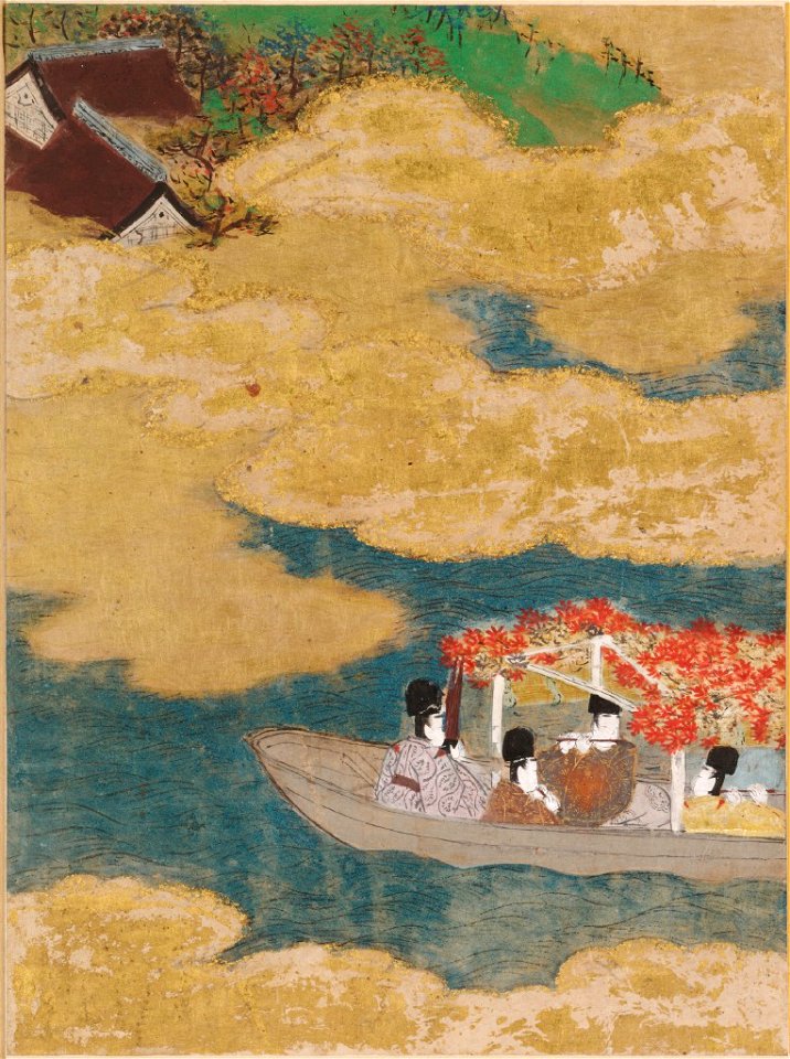 Tosa Mitsunobu - Trefoil Knots (Agemaki), Illustration to Chapter 47 of the Tale of Genji (Genji monogatari) - 1985.352.47.A - Harvard Art Museums