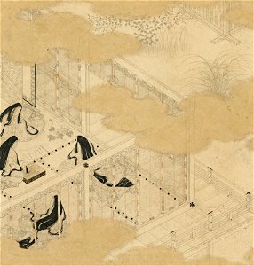 Tosa Mitsunori - Albums of scenes from The Tale of Genji (Genji monogatari gajō) - 2015.300.34a, b - Metropolitan Museum of Art