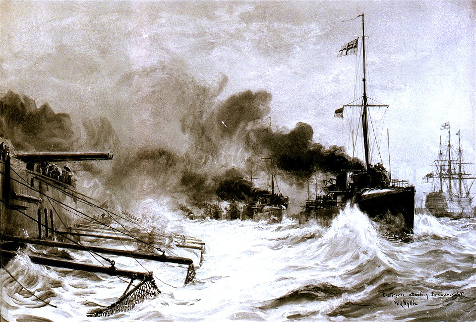 Torpedo attack on H.M.S. Dreadnought RMG PW1229