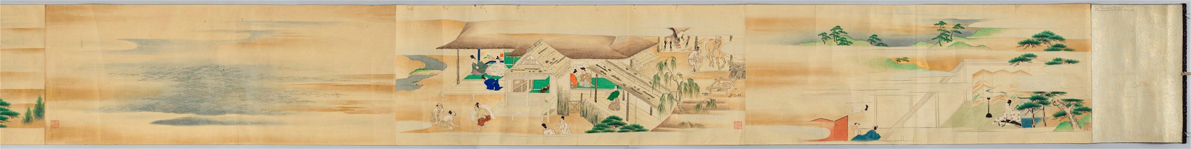Tosa Mitsusada - Scenes of Suma, The Tale of Genji - 1985.649 - Arthur M. Sackler Museum