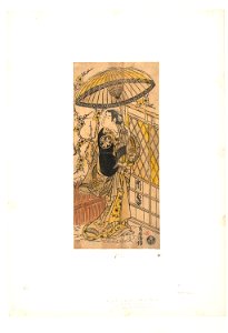 Acteur Segawa Kikujiro in de rol van Senju no Mae-Rijksmuseum RP-P-1956-576