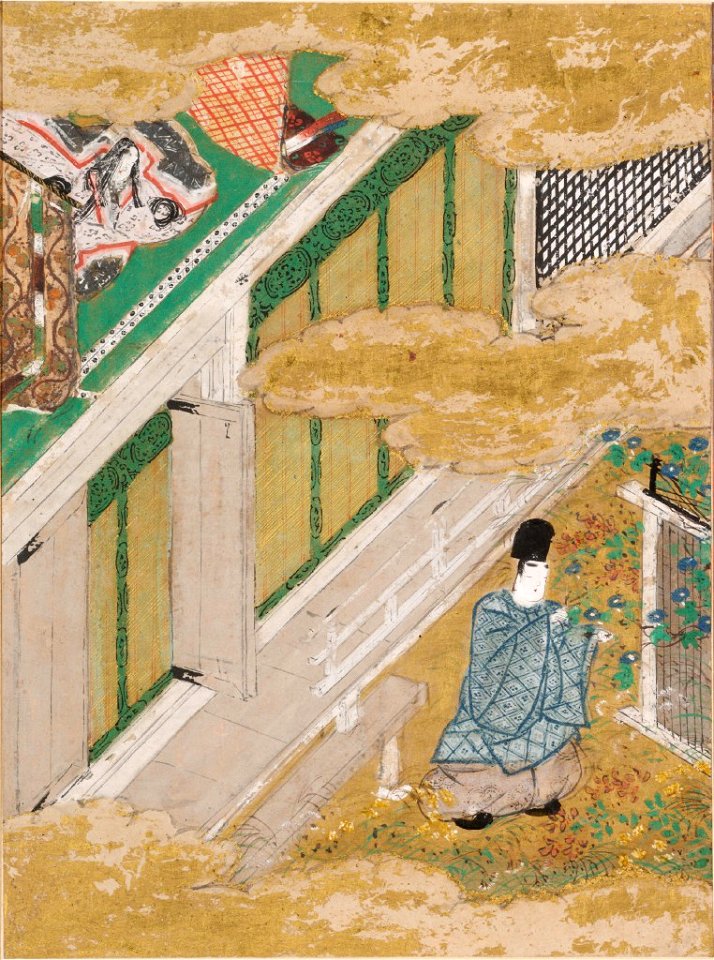 Tosa Mitsunobu - The Ivy (Yadorigi), Illustration to Chapter 49 of the Tale of Genji (Genji monogatari) - 1985.352.49.A - Harvard Art Museums