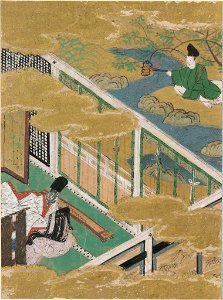Tosa Mitsunobu - The Cressets (Kagaribi), Illustration to Chapter 27 of the Tale of Genji (Genji monogatari) - 1985.352.27.A - Arthur M. Sackler Museum