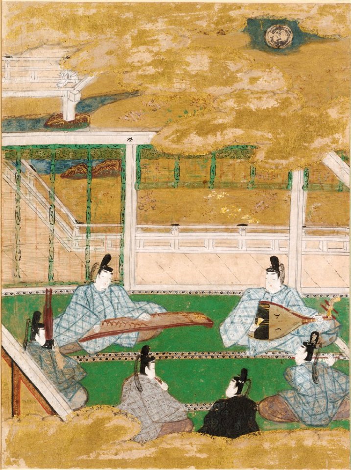 Tosa Mitsunobu - The Bell Cricket (Suzumushi), Illustration to Chapter 38 of the Tale of Genji (Genji monogatari) - 1985.352.38.A - Harvard Art Museums