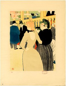 Toulouse-Lautrec - At the Moulin Rouge, La Goulue and Her Sister, 1946.449. Free illustration for personal and commercial use.