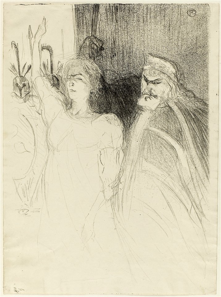 Toulouse-Lautrec - Bartet and Mounet-Sully, in Antigone, 1927.934