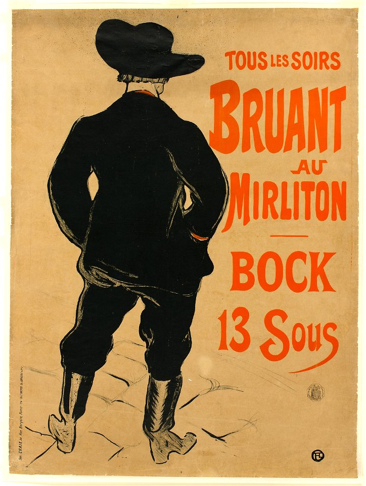Toulouse-Lautrec - Aristide Bruant, 1893, 1932.1319