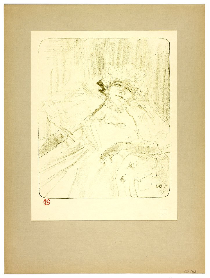Toulouse-Lautrec - An Old Song, plate five from Yvette Guilbert, 1930.803