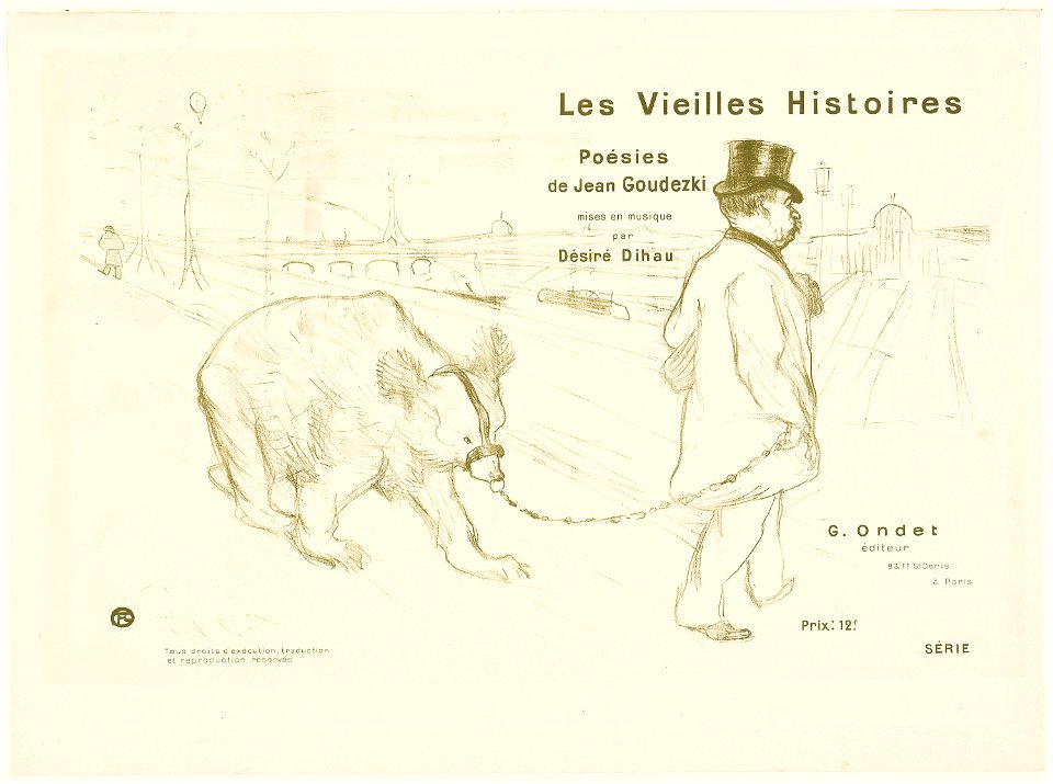 Toulouse-Lautrec - Cover and Frontispiece to Les Vieilles Histoires, 1948.431