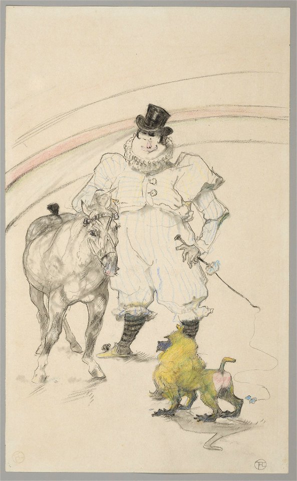 Toulouse-Lautrec - At the Circus Trained Pony and Baboon, 1899