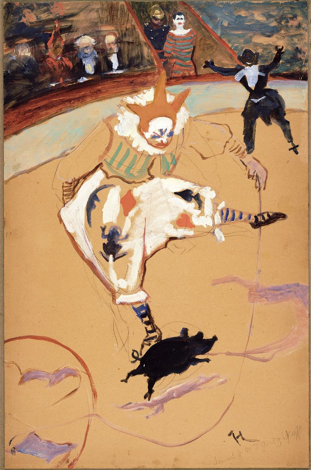 Toulouse-Lautrec - At the Circus Fernando Medrano with a Piglet, c. 1889