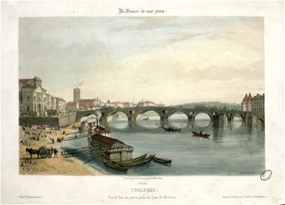 Toulouse - Vue du Pont de pierre prise du Quai de Brienne - Fonds Ancely - B315556101 A MERCEREAU 7 053