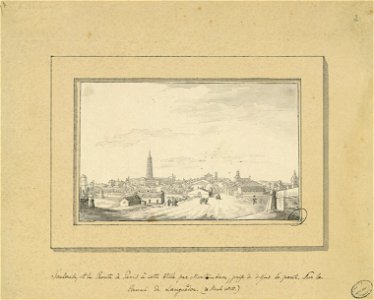 Toulouse, et la Route de Paris à cette ville par Montauban, prise de dessus le pont, sur le Canal de Languedoc (21 août 1818) - Fonds Ancely - B315556101 A ESTAMPES 002
