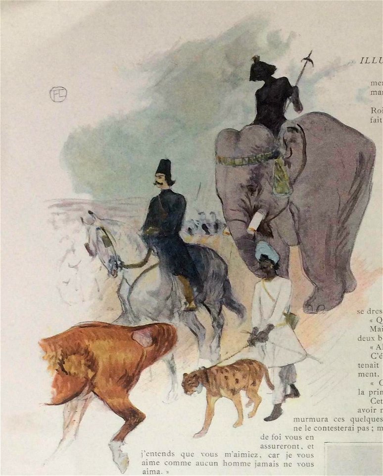Toulouse Lautrec Beauty and the Beast Figaro illustré Lithography OR 1895, 1